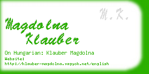 magdolna klauber business card